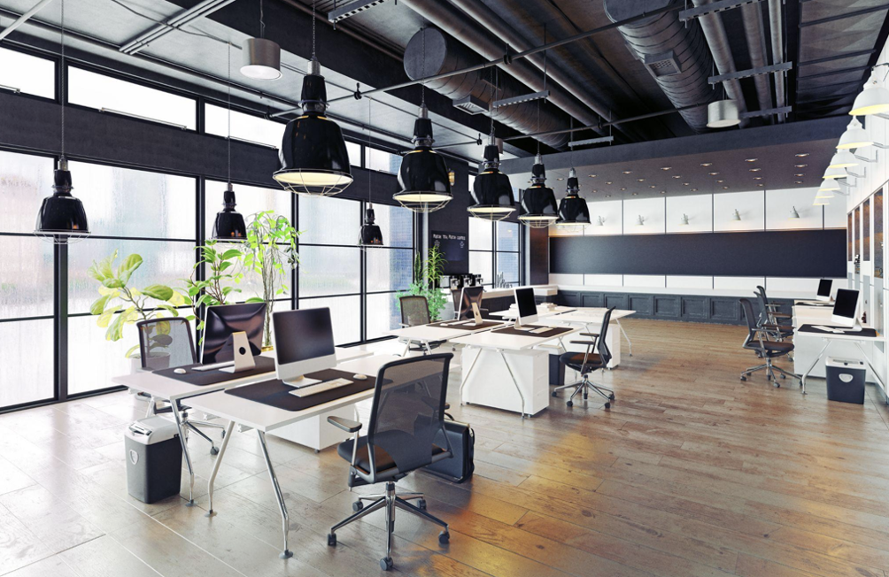 Office life | Modern office space with new furniture and an industrial design.